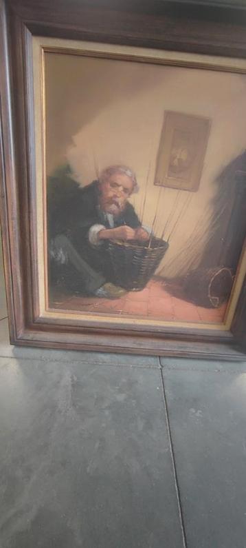 Grande peinture à l'huile sur toile, signée, Enlèvement ou Envoi