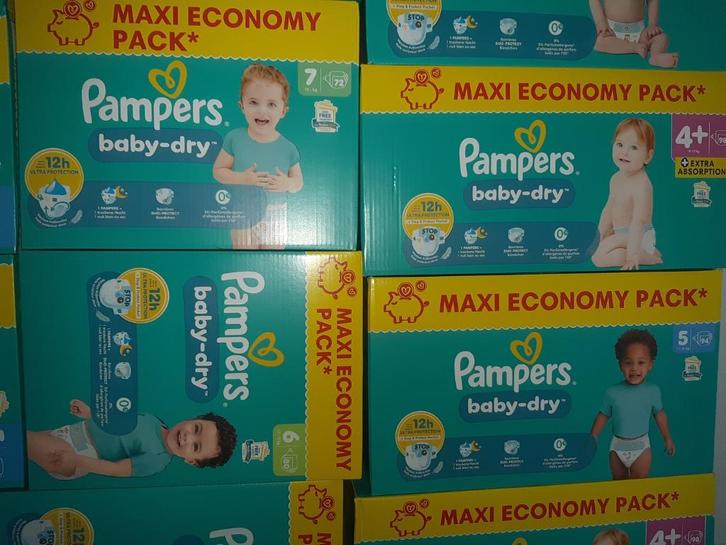 Pampers Baby Dry maten 4, 4+, 5, 6, 7 maxipacks, Kinderen en Baby's, Badjes en Verzorging, Nieuw, Overige typen, Overige merken