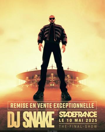 4 place pour DJ Snake le 10 mai  beschikbaar voor biedingen