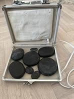 Hotstone Massage Stenen-set in Koffer met Verwarming, Sports & Fitness, Produits de massage, Enlèvement, Utilisé, Pierres chaudes