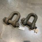 2x 10-TON D-sluitingen harpsluitingen shakles., Ophalen of Verzenden, Gebruikt