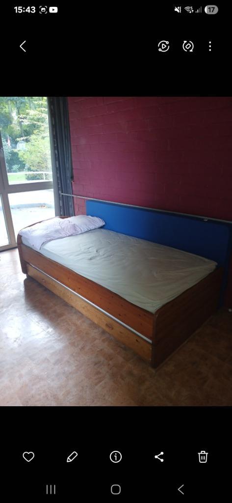 Onderschuifbed, Huis en Inrichting, Slaapkamer | Bedden, Zo goed als nieuw, Eenpersoons, Ophalen