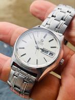Omega Day Date Quartz Jumbo Cal.1310, Handtassen en Accessoires, Horloges | Heren, Staal, Gebruikt, Staal, Polshorloge