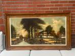 Oud frame met olieverf, Antiek en Kunst, Ophalen