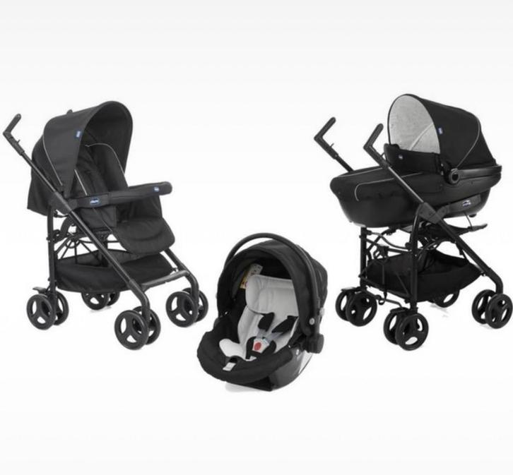 Poussette Chicco Trio Sprint black, Enfants & Bébés, Poussettes & Combinaisons, Utilisé, Poussette combi, Autres marques, Enlèvement