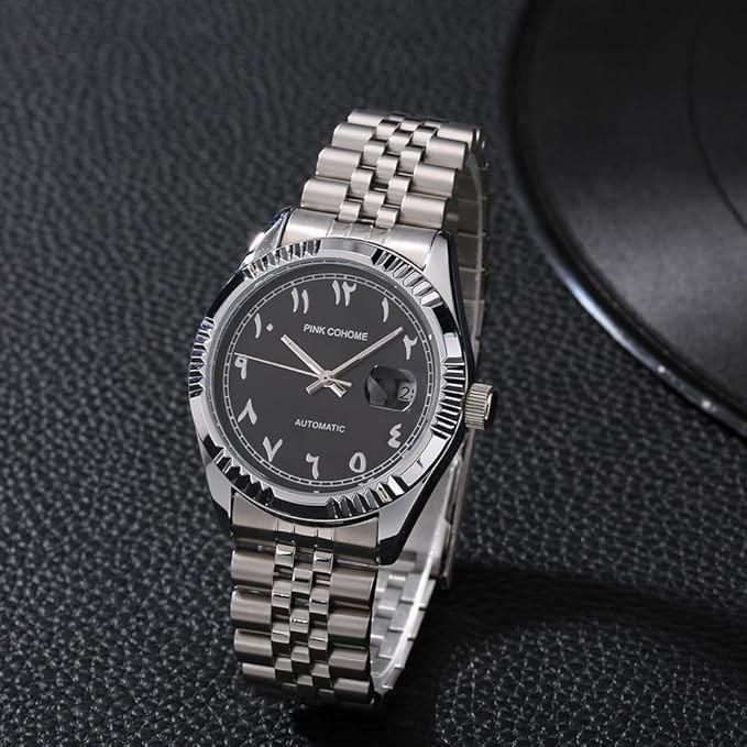 Horloge Mechanische Arabische cijfers, Handtassen en Accessoires, Horloges | Antiek, Polshorloge, Overige merken, Staal, Onbekend