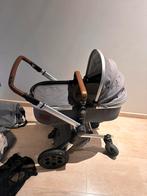 Kinderwagen Joolz Day zilvergrijs wieg + stoel + accessoires, Kinderen en Baby's, Ophalen, Kinderwagen, Luchtbanden