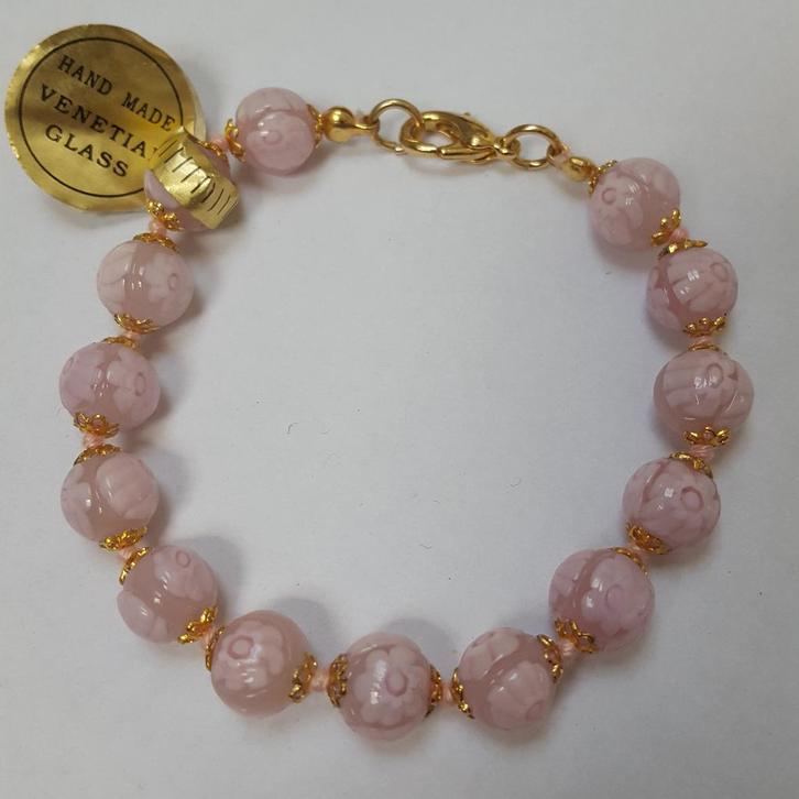 Charmante armband in authentiek venetiaans Murano glas, Handtassen en Accessoires, Armbanden, Zo goed als nieuw, Overige materialen