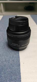 Canon EF-S 35 mm f/2.8 Macro IS STM Lens Zwart, Comme neuf, Enlèvement, Objectif macro