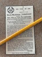 Oorlogsslachtoffer POPERINGE Bombardement MEI 1940 VERPOOT, Enlèvement ou Envoi, Image pieuse