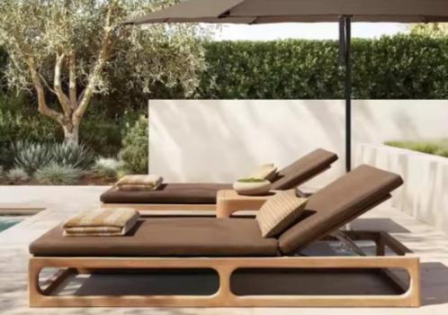 Luxe Ligstoel voor Buiten, Tuin en Terras, Ligbedden, Nieuw, Aluminium, Verstelbaar, Ophalen of Verzenden