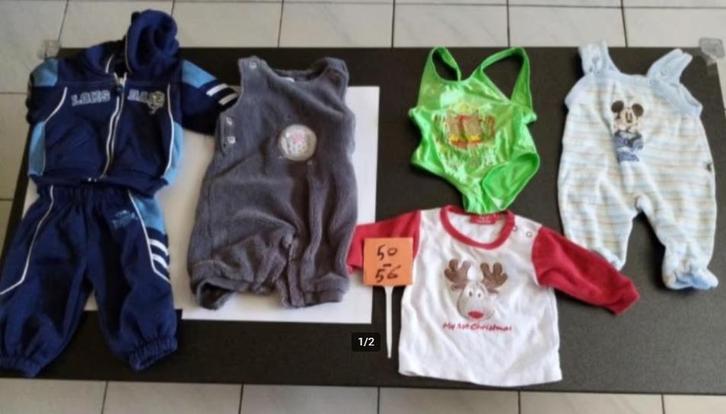 +- 60 stuks babykleding unisex 50/68 0-6m - 1€/stuk 20€/lot, Enfants & Bébés, Vêtements de bébé | Taille 62, Utilisé, Autres types