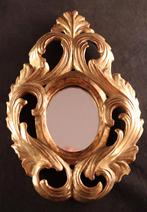 Antieke vergulde houten spiegel, Antiek en Kunst, Ophalen of Verzenden