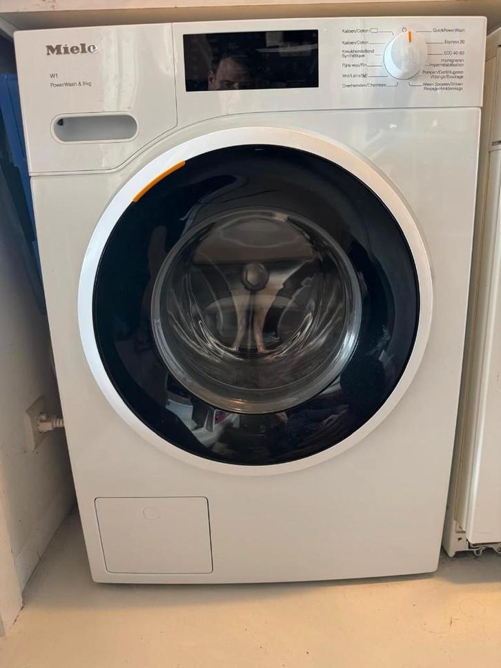 Miel wasmachine en droger, Electroménager, Lave-linge, Utilisé, Chargeur frontal, 8 à 10 kg, 85 à 90 cm, 1200 à 1600 tours, Classe énergétique A ou plus économe