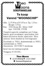 Varend Woonschip ( 37 M ), Immo, 160 m², 3 kamers, Provincie Antwerpen