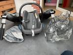 Maxi cosi met 2 isofix-bases, engelennest en regenhoes, Kinderen en Baby's, Autostoeltjes, Ophalen, Gebruikt, Isofix, 0 t/m 13 kg