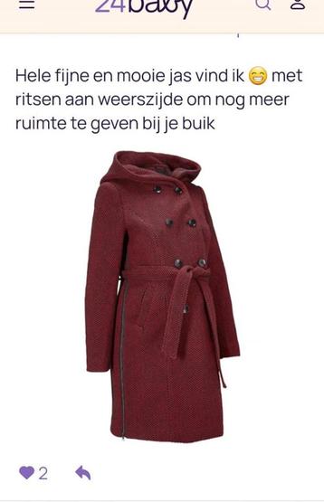 Mantel mama, zwangerschapsparka mt 40 disponible aux enchères