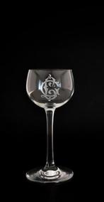 Lot de 5 verres à liqueur en cristal avec monogramme "CL", Enlèvement ou Envoi