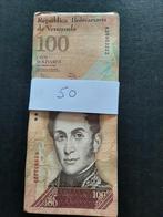 Venezuela: 50 biljetten "100 bolivares" gebruikte 2007-2015, Setje, Verzenden, Zuid-Azië