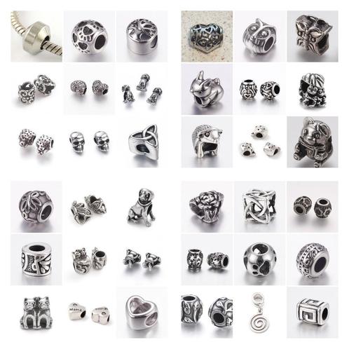 Vanaf € 0,95 RVS bedels voor groot-gat-bedelarmbanden, Handtassen en Accessoires, Bedels, Nieuw, Verzenden
