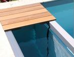 Paroi cache volet piscine ( neuve). Glissière inox 1m/4m, Ophalen, Nieuw