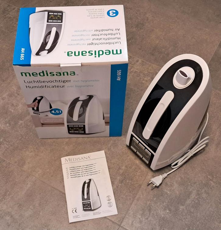 Luchtbevochtiger MEDISANA AH 665 met hygrometer, Elektronische apparatuur, Luchtbehandelingsapparatuur, Nieuw, Luchtbevochtiger