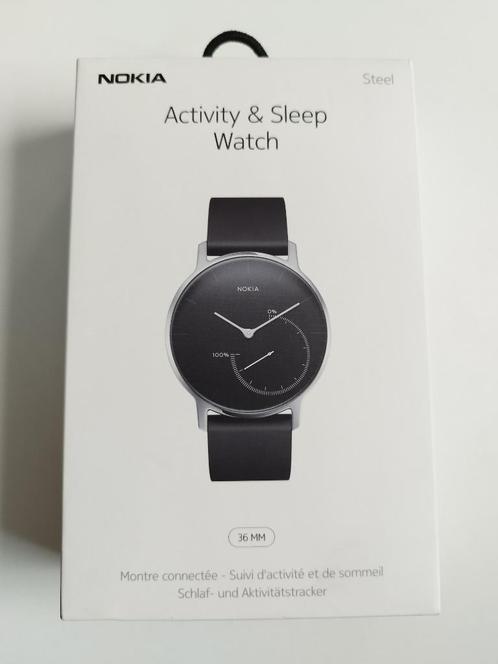 Nokia Activity & Sleep Watch 36 mm smartwatch, Handtassen en Accessoires, Smartwatches, Zo goed als nieuw, Zwart, Afstand, Calorieverbanding