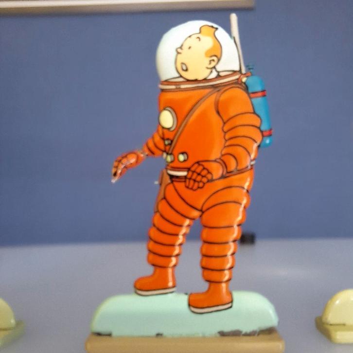 Petite figurine en métal peint Tintin, Collections, Personnages de BD, Utilisé, Statue ou Figurine, Tintin, Enlèvement ou Envoi
