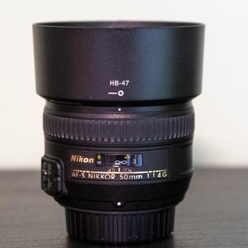 Nikon AF-S 50mm f/1.4G en BW circulaire polarisatiefilter beschikbaar voor biedingen