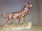 Statue chien en céramique – H. Bequet Quaregnon – 50 cm, Ophalen of Verzenden