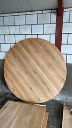 Massief eiken tafelblad rond 180 cm, Huis en Inrichting, Tafels | Eettafels, Ophalen of Verzenden, Rond