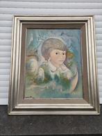 huile sur panneau signe charles delporte, Ophalen of Verzenden