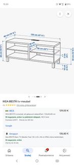 TV kast Besta ikea, Maison & Meubles, Armoires | Mobilier de télévision, 25 à 50 cm, Moins de 100 cm, Comme neuf, 100 à 150 cm