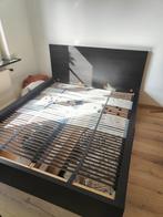 Zwarte ikea malm 160*200 + lattenbodem + lades, Huis en Inrichting, Slaapkamer | Bedden, Ophalen, Zo goed als nieuw, Zwart