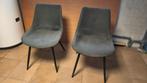 2x Eetkamerstoel grijs, Huis en Inrichting, Ophalen, Gebruikt, Twee, Metaal