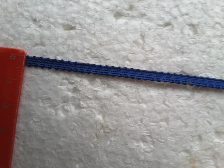 klein randlint 5 mm middenblauw glanzend G05222, Hobby en Vrije tijd, Naaien en Fournituren, Nieuw, Ophalen of Verzenden