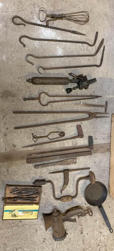 Oud ambachtelijk materiaal slot boormachine, Antiek en Kunst, Antiek | Gereedschap en Instrumenten, Ophalen of Verzenden