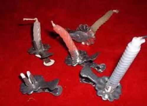 Bougeoirs métaliques vintages en pince pour sapin de Noël., Diversen, Kerst, Nieuw, Ophalen