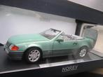 Mercedes Benz 500 SL 1989 nelkengrünm. Limit 200 Stück 1:18, Ophalen of Verzenden, Zo goed als nieuw, Auto, Norev