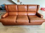 Lederen zetel 3+1 zit, Huis en Inrichting, Zetels | Zetels, Ophalen, Gebruikt, 150 tot 200 cm, Driepersoons