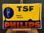 Emaille reklamebordje TSF PHILIPS 28x44 jar.20-30, Verzamelen, Ophalen, Gebruikt, Reclamebord