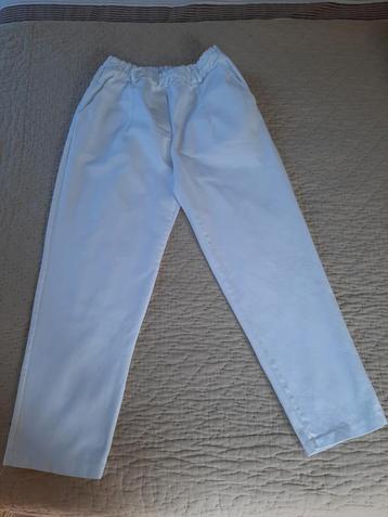 Witte zomerbroek, taille unique  beschikbaar voor biedingen