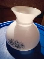 Witte lampenkap met blauwe tekening, Huis en Inrichting, Lampen | Lampenkappen, Ophalen, Zo goed als nieuw, Minder dan 25 cm, Wit