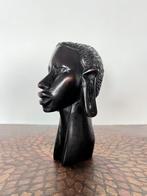 Afrikaans beeldje sculptuur ebbenhout massief hout Antiek, Ophalen of Verzenden