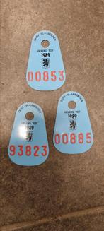 Fietsplaten O -VL  1989, Verzamelen, Overige Verzamelen, Ophalen of Verzenden, Zo goed als nieuw