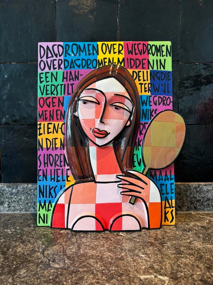 Dagdromen kunstwerk Jacqueline Schäfer, Antiek en Kunst, Kunst | Schilderijen | Abstract, Ophalen of Verzenden