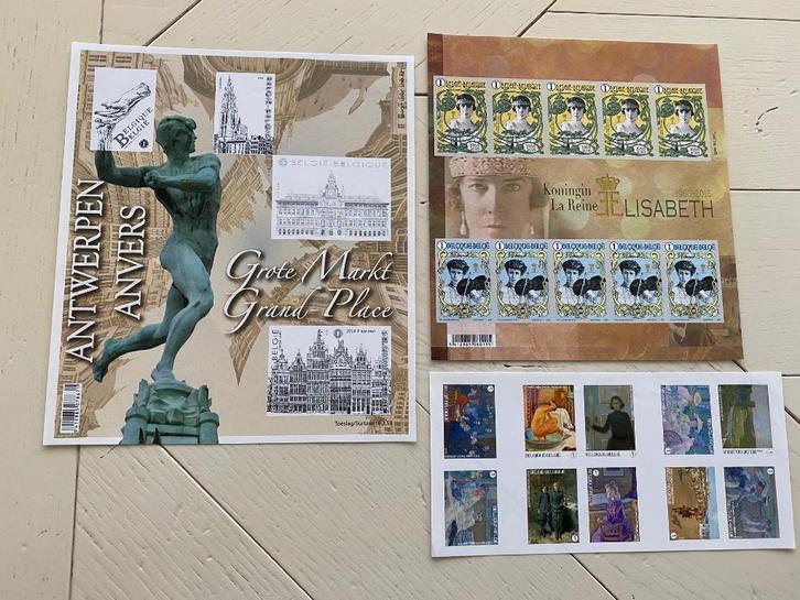 postzegels, drie postzegelblokken, ongetand, Postzegels en Munten, Postzegels | Europa | België, Postfris, Postfris, Ophalen of Verzenden