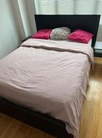 Ikea-bed en boxspring en matras., Huis en Inrichting, Slaapkamer | Bedden, 160 cm, Gebruikt, 210 cm, Hout