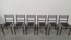 6 zwarte Sandows Rene Herbst bauhaus stoelen, Antiek en Kunst, Ophalen