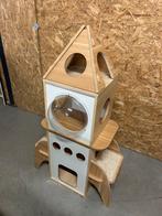 Houten krabpaal Rocketship, Dieren en Toebehoren, Krabmeubelen, Ophalen, Zo goed als nieuw, Krabpaal
